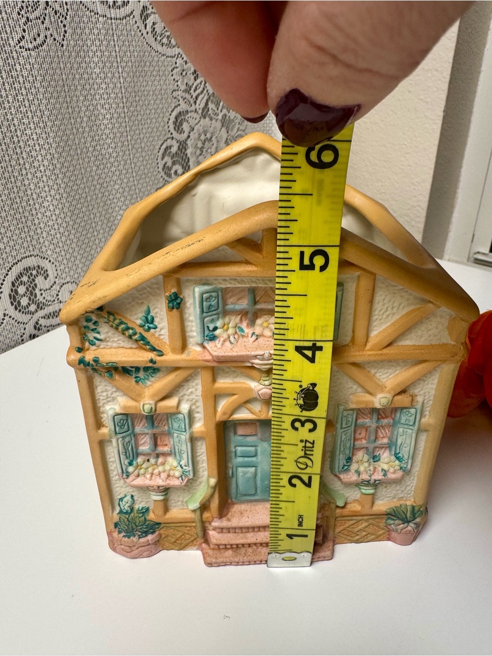 Hand-Painted Cottage Planter Vase or Decorative Crock - Picture 6 of 6